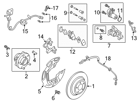 2020 Ford Fusion Rear Brakes Diagram 1