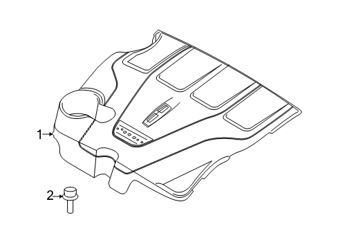 2020 Lincoln MKZ Engine Appearance Cover Diagram 2