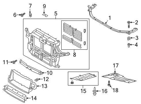 2021 Ford Explorer Radiator Support Diagram