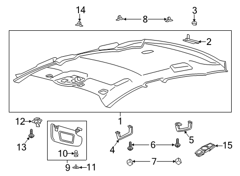 2020 Lincoln MKZ Interior Trim - Roof Diagram 3