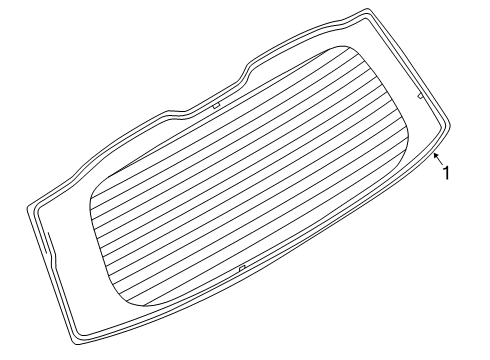 2021 Lincoln Aviator GLASS - BACK WINDOW Diagram for LC5Z-7842006-A