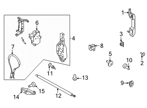 2021 Ford Bronco Lock & Hardware Diagram 4