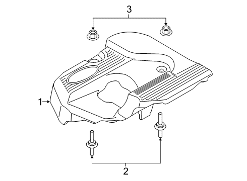 2022 Ford Ranger Engine Appearance Cover Diagram