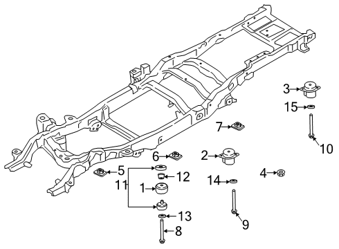 2021 Ford F-350 Super Duty Frame & Components Diagram 2