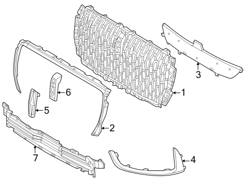 2023 Lincoln Corsair Grille & Components Diagram 1