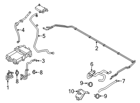 2022 Ford Mustang Mach-E Cooling System - Traction Motor Component Diagram 2