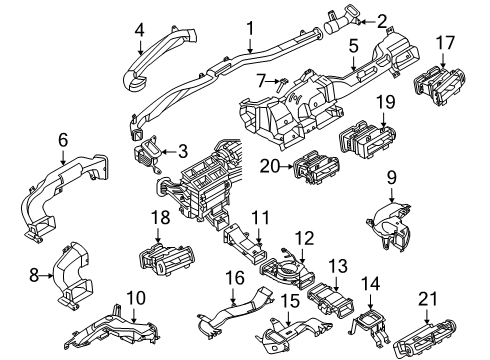 2022 Lincoln Aviator LOUVRE ASY - VENT AIR Diagram for LC5Z-19893-AB