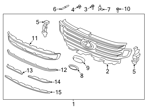 2021 Ford Expedition Grille & Components Diagram 1