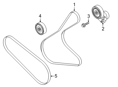 2021 Ford Explorer Belts & Pulleys Diagram 1