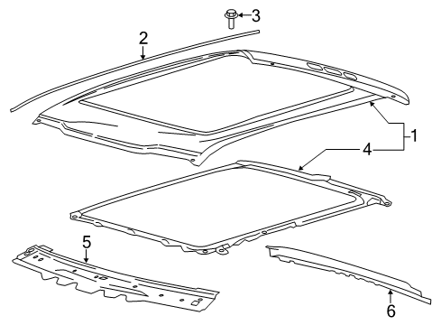 2021 Ford F-250 Super Duty Roof Diagram