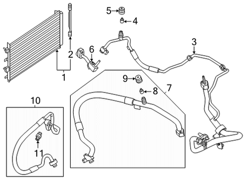 2022 Ford Maverick A/C Condenser Diagram 2