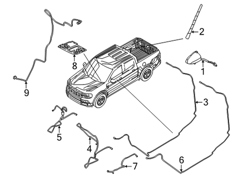 2023 Ford Maverick KIT - AMPLIFIER Diagram for NZ6Z-18B849-A