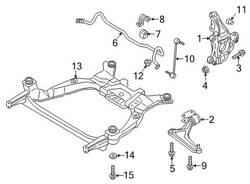 2019 Ford Police Responder Hybrid Front Suspension Components Diagram