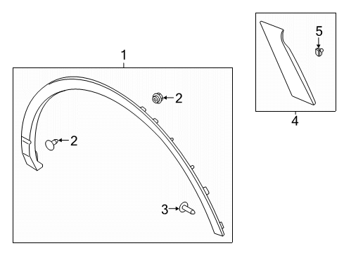 2023 Lincoln Corsair Exterior Trim - Quarter Panel Diagram