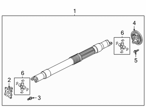 2022 Ford F-150 Drive Shaft - Rear Diagram 1