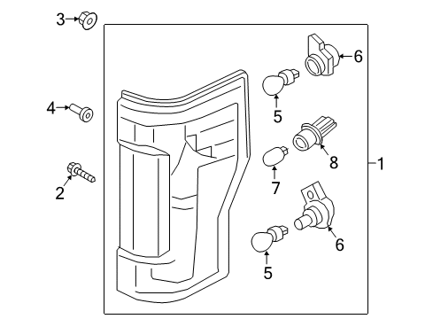 2022 Ford F-250 Super Duty Tail Lamps Diagram 2