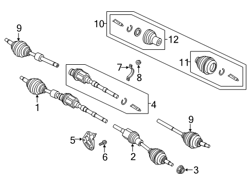 2020 Ford EcoSport Drive Axles - Front Diagram 2