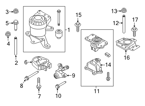 2020 Lincoln MKZ Engine & Trans Mounting Diagram 2