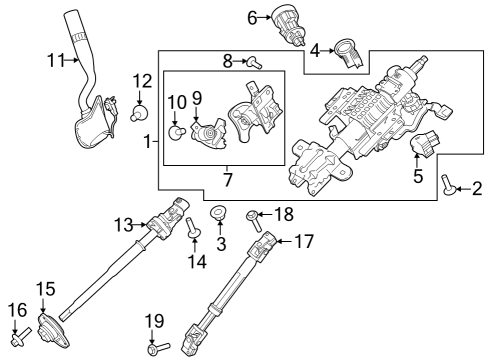 2020 Ford F-150 Steering Column & Wheel, Steering Gear & Linkage Diagram 6