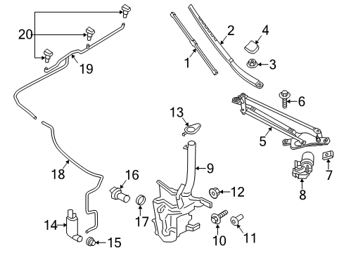 2018 Lincoln MKZ BLADE ASY - WIPER Diagram for DP5Z-17528-BA