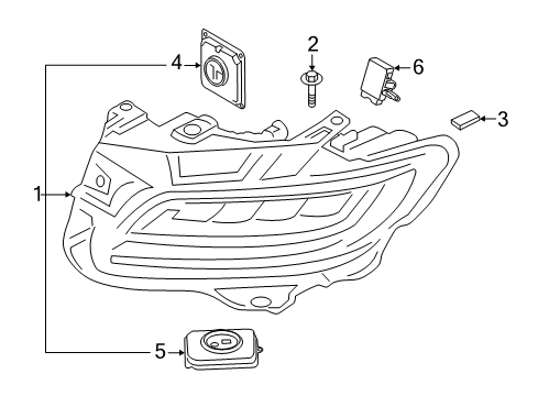 2020 Lincoln Nautilus Headlamps Diagram 1