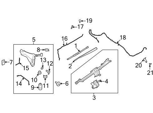 2023 Ford F-150 Lightning CAP AND JET ASY - WIPER ARM Diagram for ML3Z-17C526-A