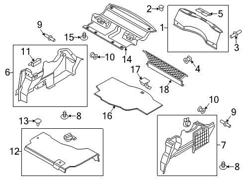 2020 Lincoln MKZ Interior Trim - Rear Body Diagram 3