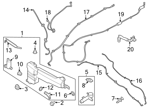 2021 Lincoln Aviator ARM AND PIVOT SHAFT ASY Diagram for LC5Z-17566-A