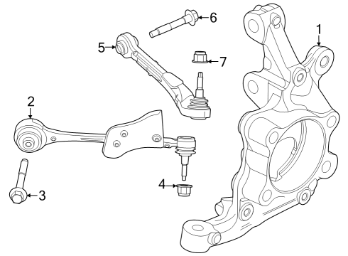 2024 Ford Mustang ARM ASY - FRONT SUSPENSION Diagram for PR3Z-3083-B