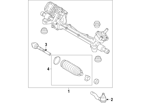 2020 Ford Fusion Steering Column & Wheel, Steering Gear & Linkage Diagram 4