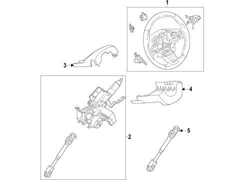 2022 Ford EcoSport Steering Column & Wheel, Steering Gear & Linkage Diagram 1