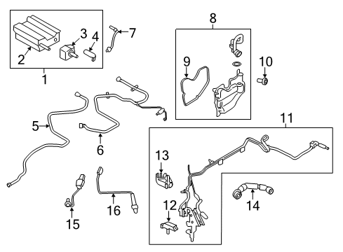 2016 Ford Edge RESERVOIR ASY Diagram for GU5Z-9D653-J