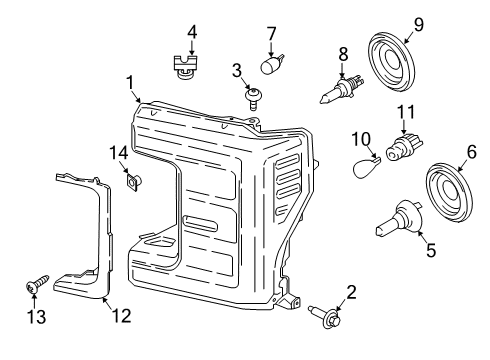 2020 Ford F-350 Super Duty Bulbs Diagram 2