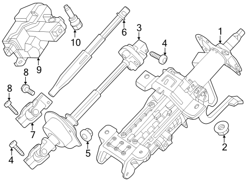 2024 Ford Mustang NUT AND WASHER ASY - HEX. Diagram for -W707137-S437