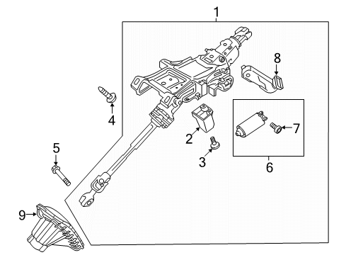 2020 Lincoln Continental Steering Column & Wheel, Steering Gear & Linkage Diagram 2