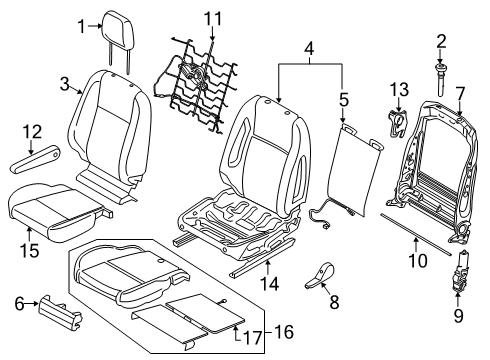 2022 Ford Transit Driver Seat Components Diagram