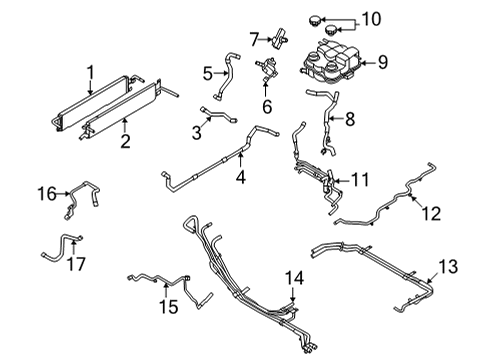 2023 Ford Maverick RADIATOR ASY Diagram for LX6Z-8005-G