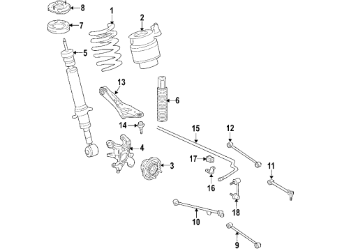 Arm Assembly - Rear Suspension Diagram for 7L1Z-5500-B