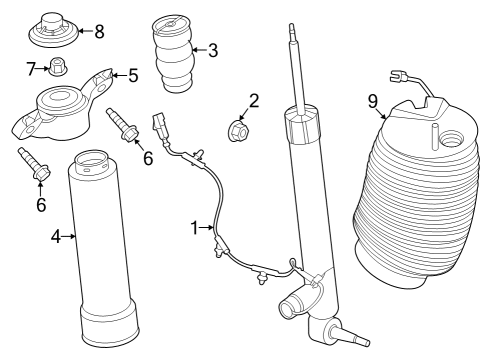 2022 Lincoln Aviator Shocks & Components - Rear Diagram 2