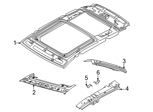 2020 Lincoln Corsair Roof & Components Diagram 1