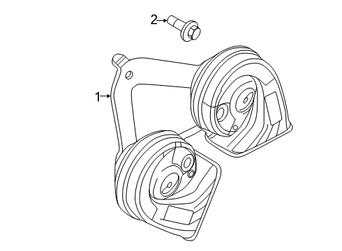 2023 Ford Explorer HORN ASY Diagram for L1MZ-13832-A