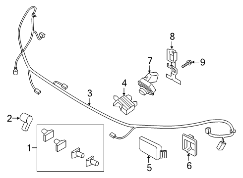 2022 Lincoln Aviator BRACKET Diagram for L1MZ-14C022-B