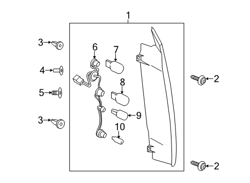 2022 Ford Transit Connect Combination Lamps Diagram