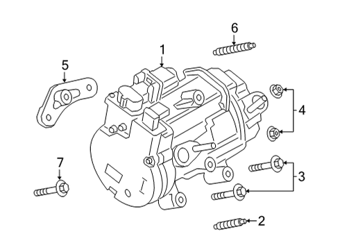 2022 Lincoln Corsair A/C Condenser, Compressor & Lines Diagram 4