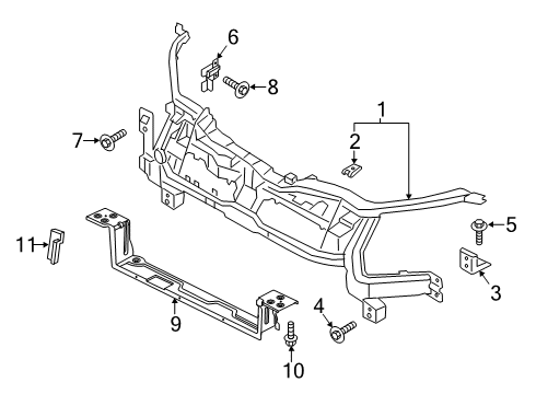 2022 Ford Transit Radiator Support Diagram