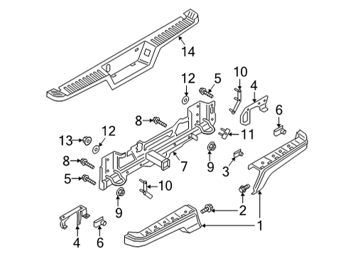 2022 Ford F-150 Bumper & Components - Rear Diagram 2