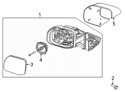 2023 Ford Bronco Sport Outside Mirrors Diagram