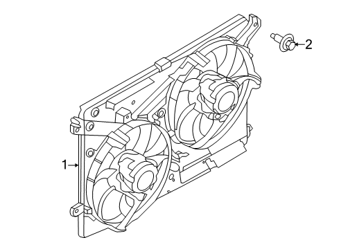 2020 Ford Fusion Cooling System, Radiator, Water Pump, Cooling Fan Diagram 4