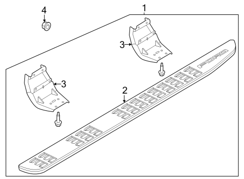 2024 Ford F-250 Super Duty Running Board Diagram 2