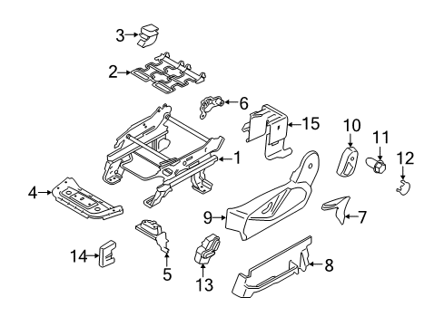 2005 Mercury Sable Track Assembly - Seat Diagram for DT1Z-6161705-R